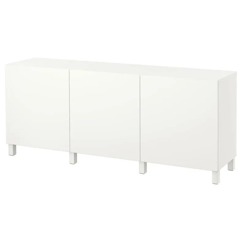 IKEA BESTÅ БЕСТО, комбинация для хранения с дверцами, белый / Лаппвикен / Стуббарп белый, 180x42x74 см 291.397.18 фото №1