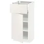 IKEA METOD МЕТОД / MAXIMERA МАКСІМЕРА, підлогова шафа з шухлядами та дверц, білий / ВЕДДІНГЕ білий, 40x37 см 794.541.92 фото