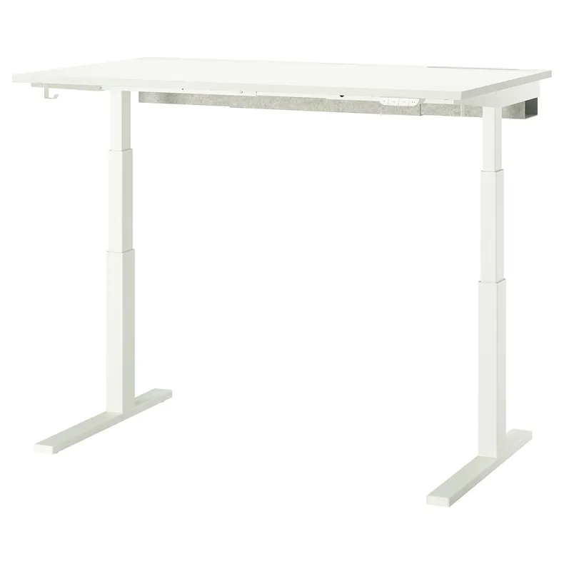 IKEA MITTZON МІТТЗОН, стіл регульований, електричний білий, 140x80 см 195.285.63 фото №1