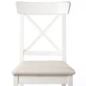 IKEA INGATORP ІНГАТОРП / INGOLF ІНГОЛЬФ, стіл+4 стільці, білий / бежевий галантерейний, 110 / 155 см 394.826.96 фото thumb №3