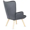 Крісло м'яке оксамитове з підставкою для ніг MEBEL ELITE LOZANO Velvet, Сірий фото thumb №9