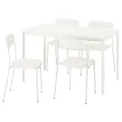 IKEA VIHALS / VIHALS, стол и 4 стула, белый белый/белый, 125x74 см 195.899.38 фото