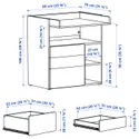 IKEA SMÅSTAD СМОСТАД, пеленальный стол, Сиренево-белый с 3 выдвижными ящиками, 90x79x100 см 195.827.67 фото thumb №7