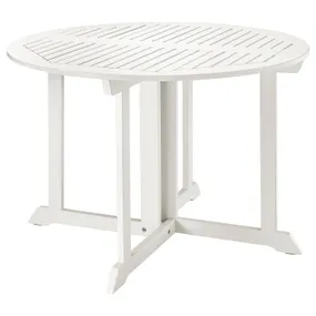 IKEA BONDHOLMEN БОНДХОЛЬМЕН, стіл, вуличний, білий / бежевий, 108 см 305.581.91 фото