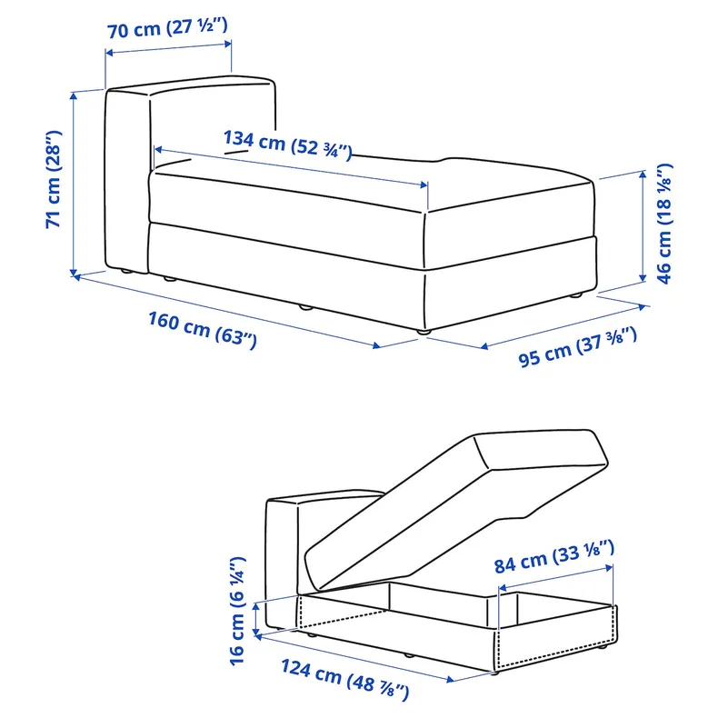 IKEA JÄTTEBO ЭТТЕБО, модульная козетка, правая, Самсала темно-желто-зеленая 194.852.95 фото №6