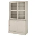 IKEA HAVSTA ХАВСТА, комбинация с раздвижными дверьми, серо-бежевый, 121x47x212 см 595.347.60 фото thumb №1