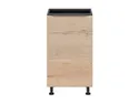 BRW Sole L6 базовый кухонный шкаф 45 см правый дуб галифакс натуральный, Черный/дуб галифакс натур FM_D_45/82_P-CA/DHN фото thumb №1