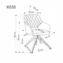 Кухонний стілець HALMAR K535 темно-зелений фото thumb №2