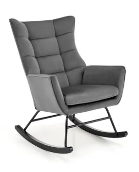 Крісло-гойдалка HALMAR BAZALTO сірий фото