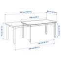 IKEA STRANDTORP СТРАНДТОРП / BERGMUND БЕРГМУНД, стол и 6 стульев, белый / светло-серый, 150 / 205 / 260 см 394.410.93 фото thumb №10