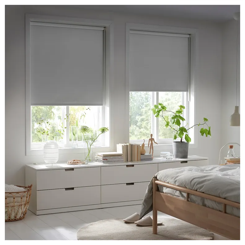 IKEA FRIDANS ФРИДАНС, рулонная штора, блокирующая свет, серый, 80x195 см 903.969.35 фото №2