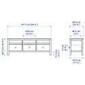 IKEA HEMNES ХЕМНЕС, тумба під телевізор, на ніжках, біла пляма, світло-коричнева, 148x47x57 см фото thumb №5