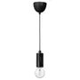 IKEA MARKFROST МАРКФРОСТ / LUNNOM ЛУННОМ, підвісний світильник із лампою, чорний мармур / прозора сфера 794.944.47 фото