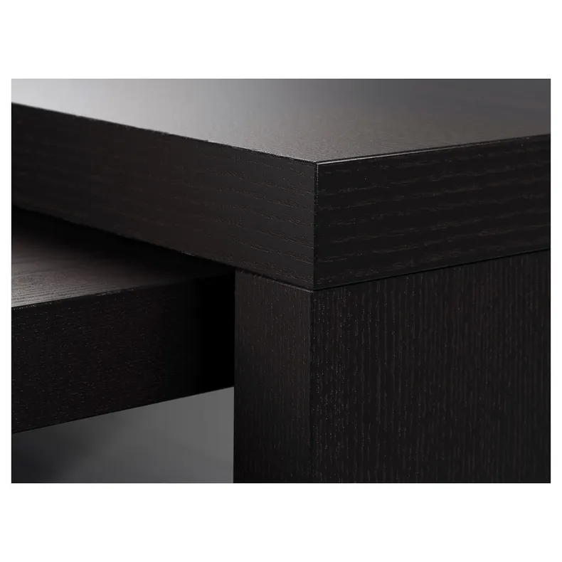 IKEA MALM МАЛЬМ, письмовий стіл із висувною панеллю, чорно-коричневий, 151x65 см 602.141.83 фото №2