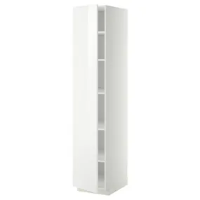 IKEA METOD МЕТОД, висока шафа із полицями, білий / РІНГХУЛЬТ білий, 40x60x200 см 594.571.44 фото