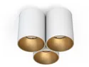 BRW Трехточечный накладной светильник Eye tone в стальном белом и золотом цвете 085482 фото thumb №1