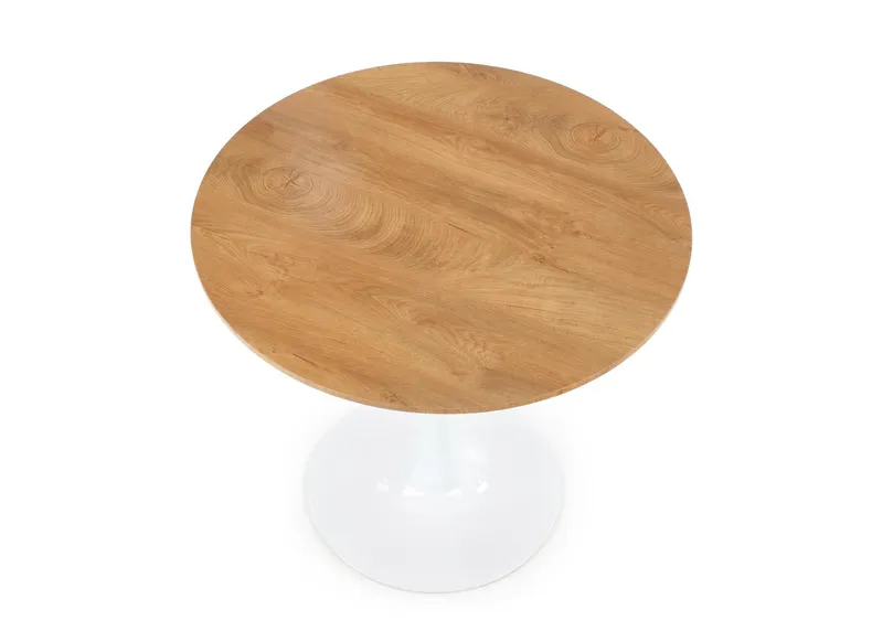Кухонний стіл HALMAR STING 80x80 см дуб натуральний, білий фото №6