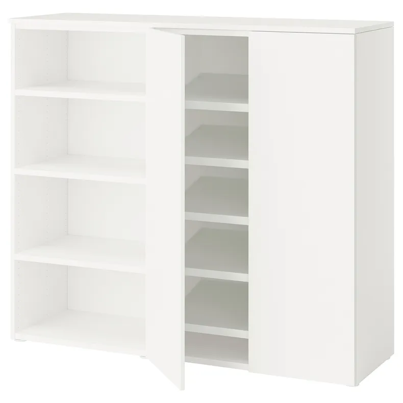 IKEA PLATSA, тумба для обуви, Белый/фондовый белый, 140x42x123 см 595.858.77 фото №1