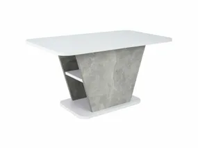 Журнальный столик SIGNAL Calipso 90х50 см, белый матовый / серый (эффект бетона) фото