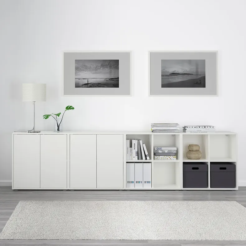 IKEA EKET ЕКЕТ, комбінація шаф із ніжками, білий, 280x35x72 см 892.210.55 фото №2