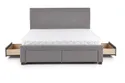 Двуспальная кровать HALMAR С ящиками Modena 160x200 см серый фото thumb №9