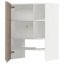 IKEA METOD МЕТОД, навесной шкаф д / вытяжки / полка / дверь, белый / Воксторп имит. дуб, 60x80 см 095.044.83 фото thumb №1