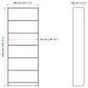 IKEA BILLY БИЛЛИ, стеллаж, белый, 80x28x202 см 002.638.50 фото thumb №8