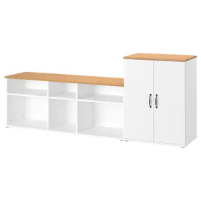 IKEA SKRUVBY СКРУВБЮ, комбінація шаф для телевізора, білий, 226x38x90 см 594.946.03 фото