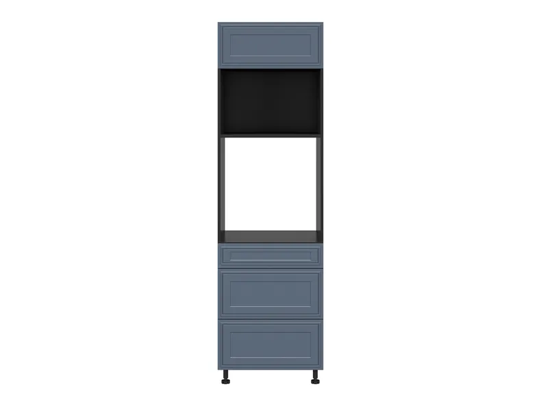 BRW Кухонный шкаф для встроенного духового шкафа Verdi высотой 60 см с ящиками бесшумного закрывания mystic matt, черный/матовый FL_DPS_60/207_2STB/STB/O-CA/MIM фото №1