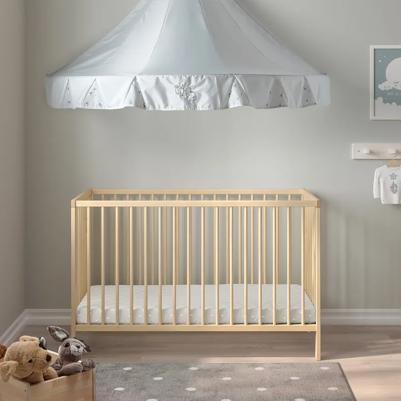 IKEA GULLIVER ГУЛЛІВЕР, ліжко для немовлят, береза, 60x120 см 405.497.47 фото №3
