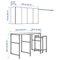 IKEA ENHET ЭНХЕТ, комбинация д / хранения, антрацит / белый, 139x63,5 см 395.479.66 фото thumb №4