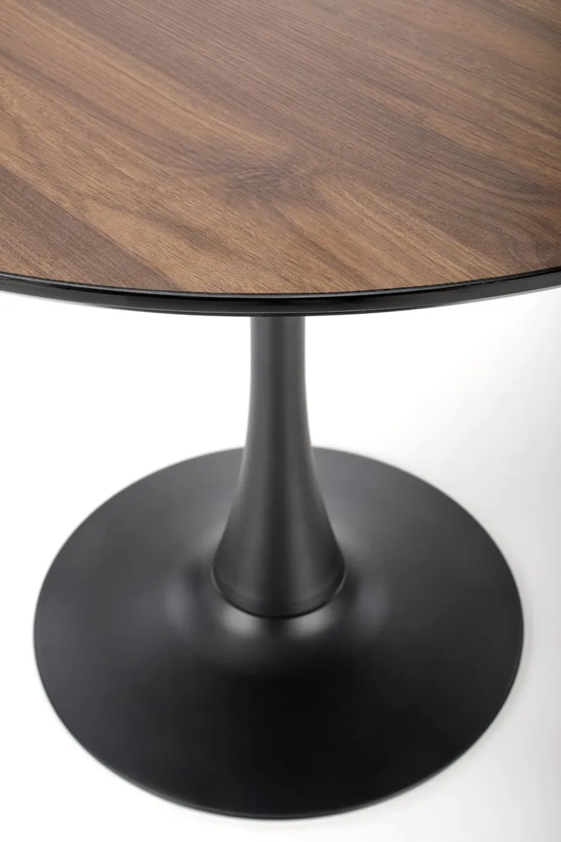 Кухонный стол HALMAR OLMO 90x90 см, орех / черный фото №7