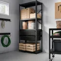 IKEA BROR БРУР, стеллаж с ящиками / полками, черный, 85x40x190 см 994.950.97 фото thumb №2