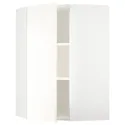 IKEA METOD МЕТОД, кутова навісна шафа з полицями, білий / ВАЛЛЬСТЕНА білий, 68x100 см 095.072.88 фото thumb №1