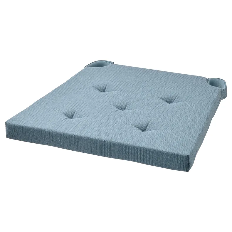 IKEA JUSTINA ЮСТІНА, подушка для стільця, сіро-блакитний, 42/35x40x4 см 605.675.99 фото №1