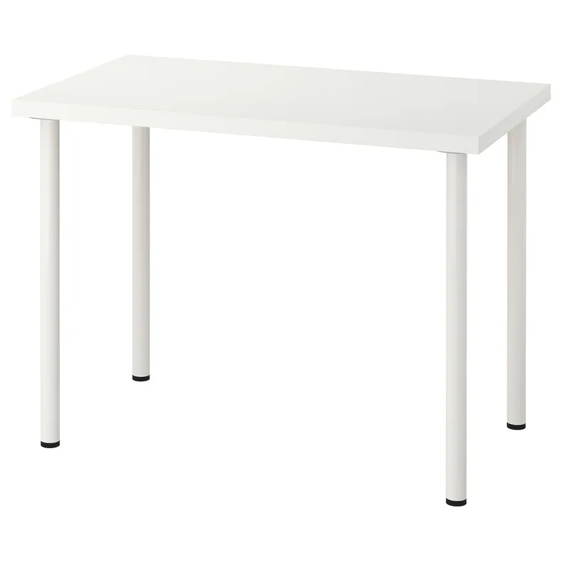 IKEA LINNMON ЛІННМОН / ADILS АДІЛС, стіл, білий, 100x60 см 299.321.81 фото №1