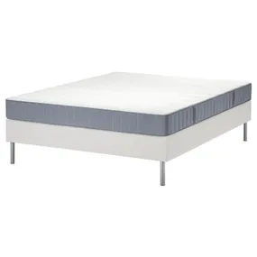 IKEA LYNGÖR ЛЮНГЕР, диван-ліжко, ВЕСТЕРЕЙ жорсткий/світло-синій білий, 180x200 см 795.532.53 фото
