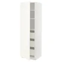 IKEA METOD МЕТОД / MAXIMERA МАКСИМЕРА, высокий шкаф с ящиками, белый / Вальстена белый, 60x60x200 см 095.074.05 фото thumb №1