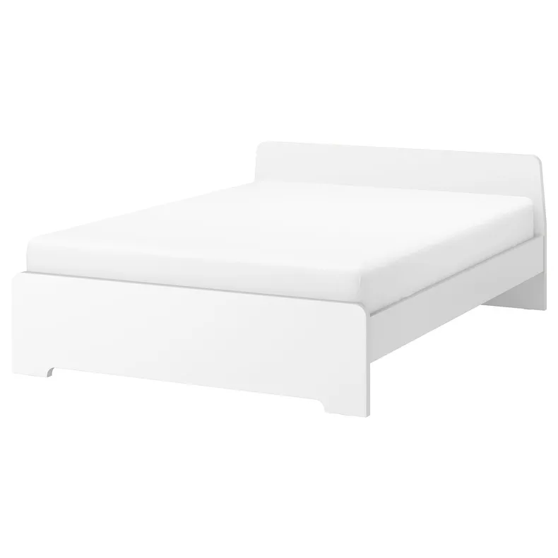 IKEA ASKVOLL АСКВОЛЬ, каркас кровати, белый / Линдбоден, 140x200 см 894.948.71 фото №1