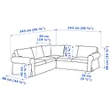 IKEA EKTORP ЭКТОРП, 4-местный угловой диван, Hillared антрацит 094.362.29 фото thumb №4