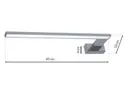 BRW Светильник настенный металлический для ванной комнаты Shine LED серебристый 086755 фото thumb №2