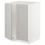 IKEA METOD МЕТОД, напольный шкаф для мойки+2 двери, белый / светло-серый, 60x60 см 994.680.70 фото