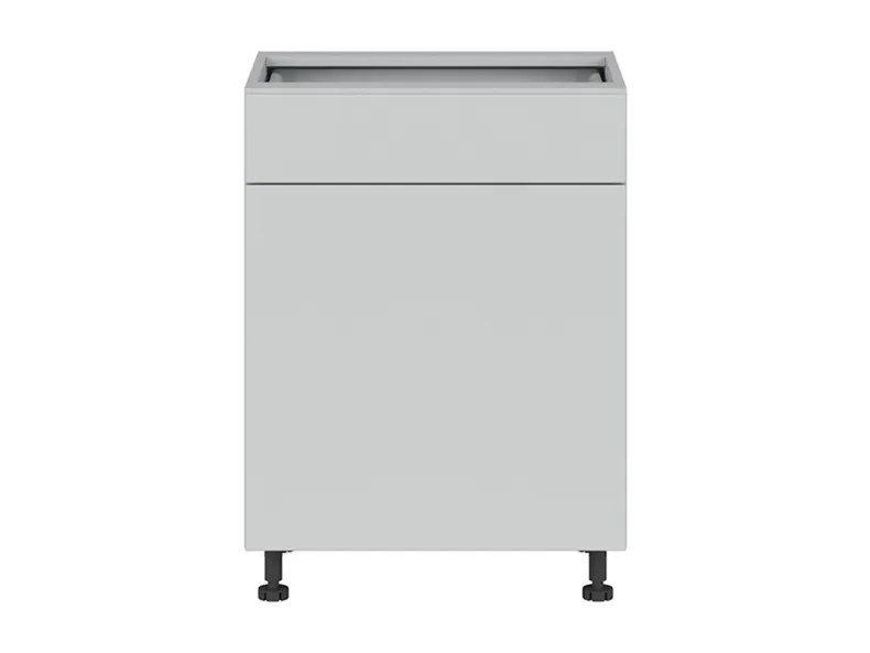 BRW Кухонный базовый шкаф Top Line 60 см левый с ящиком soft-close светло-серый матовый, греноловый серый/светло-серый матовый TV_D1S_60/82_L/STB-SZG/BRW0014 фото №1