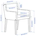 IKEA STRANDTORP СТРАНДТОРП / MÅRENÄS МОРЕНЭС, стол и 4 стула, коричневый / оранжевый темно-серый черный, 150 / 205 / 260 см 095.692.95 фото thumb №5