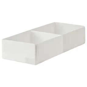 IKEA STUK СТУК, коробка з відділеннями, білий, 20x51x10 см 604.744.30 фото