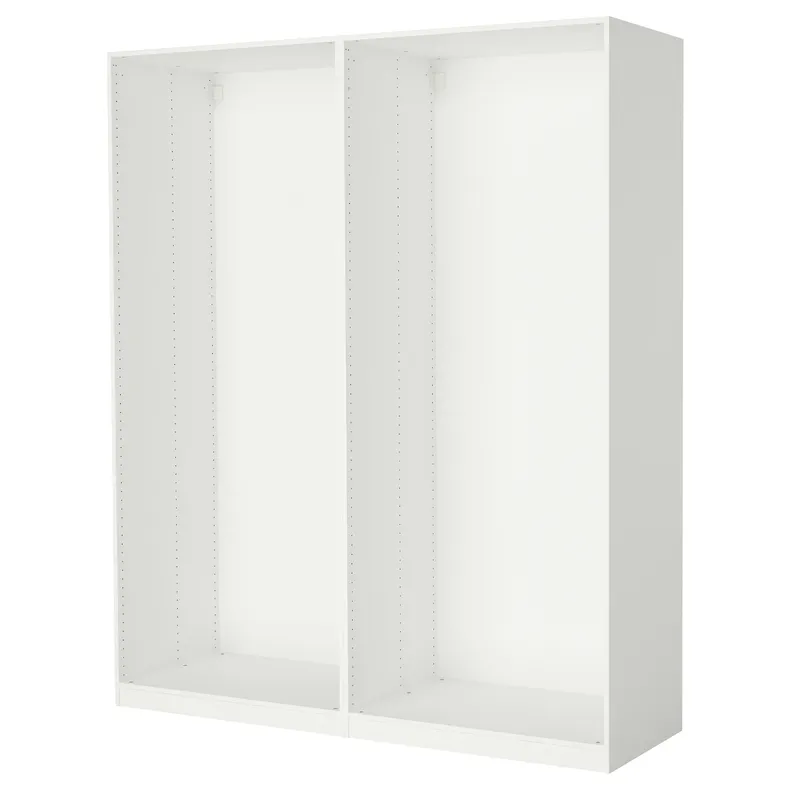 IKEA PAX ПАКС, 2 каркаси гардероба, білий, 200x58x236 см 398.952.58 фото №1