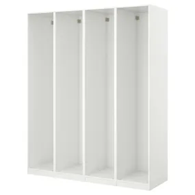 IKEA PAX ПАКС, 4 каркаси гардероба, білий, 200x35x201 см 398.954.61 фото