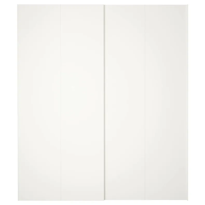 IKEA HASVIK ХАСВІК, розсувні дверцята, 2 шт., білий, 200x236 см 305.215.41 фото №1
