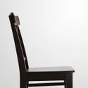 IKEA INGATORP ИНГАТОРП / INGOLF ИНГОЛЬФ, стол и 6 стульев, черный / коричнево-чёрный, 110 / 155 см 494.833.08 фото thumb №4
