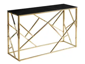 Журнальний стіл SIGNAL ESCADA C II, чорний мармур / золото, 40x120 см фото